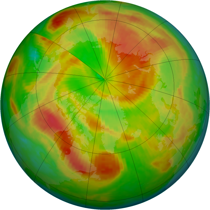 Arctic ozone map for 09 May 2004